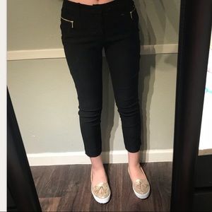 Calvin Klein zip-pocket black trousers